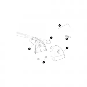 Ersatzteilliste ein kompletter einzelner Fuß vom 751 Fixpunktfußsatz Thule Rapid Fixpoint 1Stück Füße Fußsatz Dachmontage Dachträger 751000 Ersatzteileliste